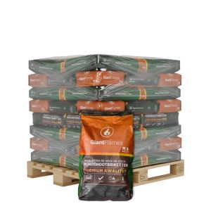 Pallet Giant Flames kokosbriketten 50 zakken x 10kg (500kg) 