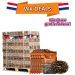 Hele pallet houtbriketten naar keuze + 5 zakken aanmaakhout, kokosbriketten of oranje feestverlichting