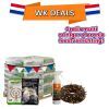 Halve pallet houtpellets naar keuze + multi-reiniger of oranje feestverlichting