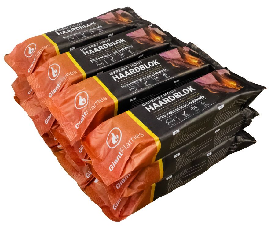 Giant Flames FSC haardblok | Gemakkelijk aan te steken