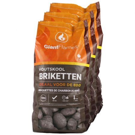 36 x 10kg Giant Flames houtskool briketten main product photo