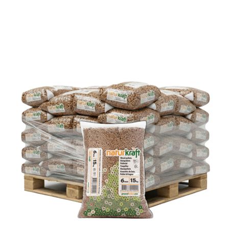 Halve pallet Naturkraft houtpellets 34 zakken x 15 kg (510 kg) main product photo