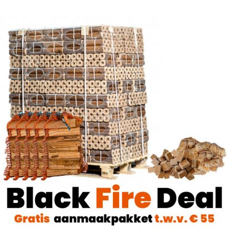 Pallet houtbriketten naar keuze + gratis aanmaakpakket t.w.v. € 55 v.a. € 479 main product photo