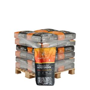 Halve pallet Giant Flames houtskool 20 zakken x 10kg (200kg)